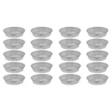 Garden Elements Round Clear Vinyl Plant Saucer, 6" (Pack of 20)