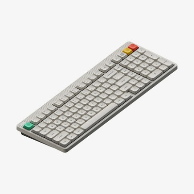 Nuphy Node100 Mechanical Keyboard Lunar White, Blush Nano Switches, Low Profile