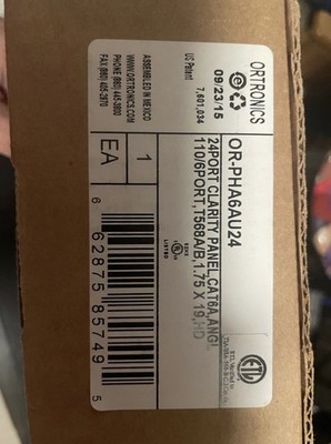 Ortronics OR-PHA6AU24 Clarity Cat6a Angled Patch Panel, 24 Port
