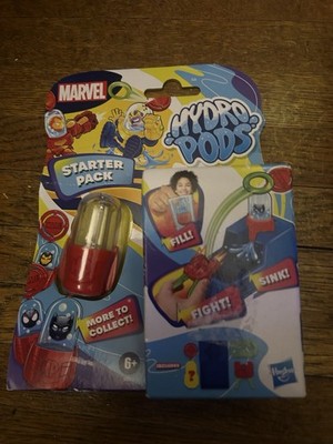 Hasbro Marvel Hydro Pods Starter Pack Water Toy Red Blue Ages 6+ 2020