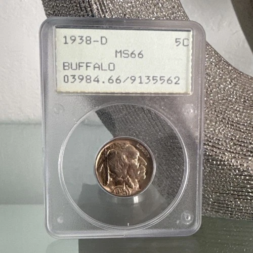 1938-D Buffalo Nickel PCGS MS66 Denver  Copper 5C