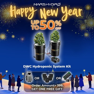 Mars Hydro DWC Hydroponics Grow System 5 Gallon Deep Water Culture with 2 Bucket