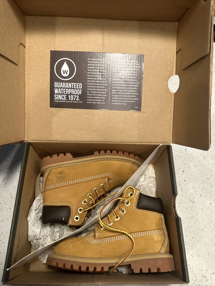 Timberland первоклассный 6 в водонепроницаемый PS мальчиков обувь, размер 9, пшеничный нубук - Изображение 2 из 4