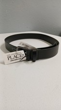 The Childrens Place Belt Boys Sz 8-16 Black Non Leather Dress Casual Waistband