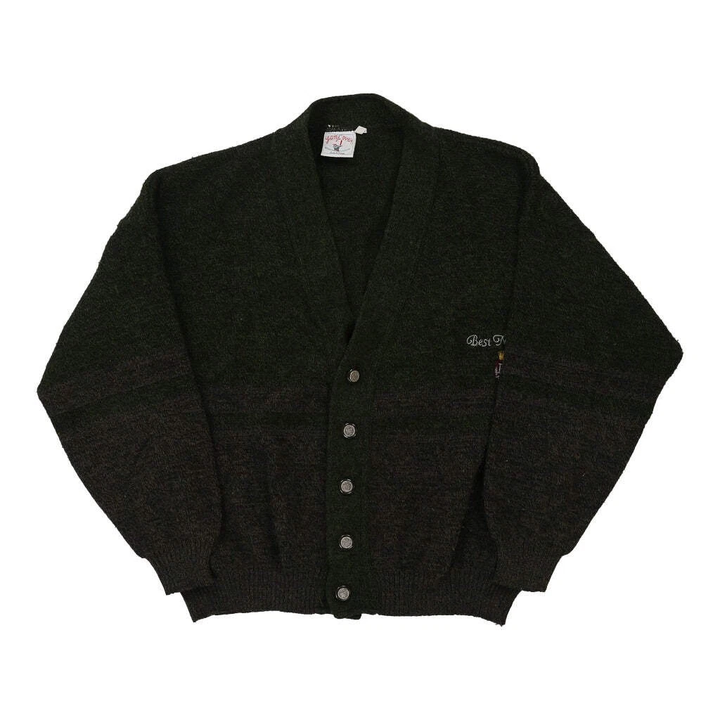 Game Over Cardigan - Medium Green Wool Blend