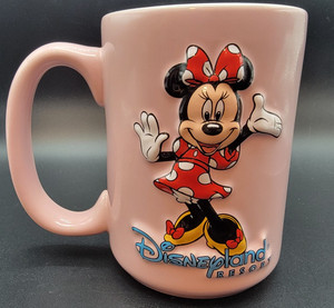 Minnie Mouse Walt Disneyland Resorts Embossed Coffee Mug  Resort Ceramic Disney