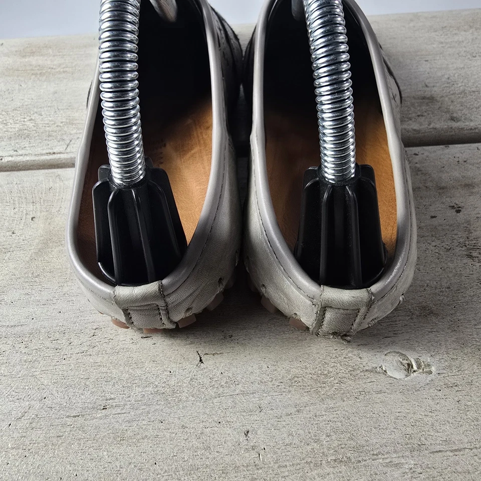 Zapato Mocasín Spring Step Fusaro Geo Cuero Perforado Cómodo Gris Talla 39/8.5 Foto 4 de 4