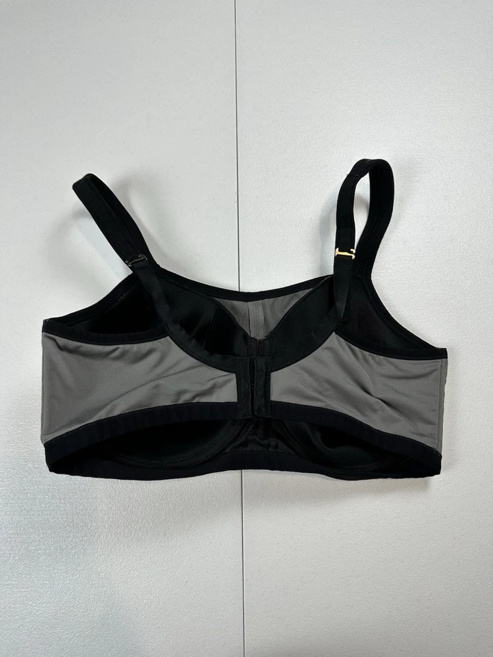 Sujetador deportivo Natori 731050 Yogi convertible contorno alto impacto negro/gris EE. UU. 38D Foto 4 de 4