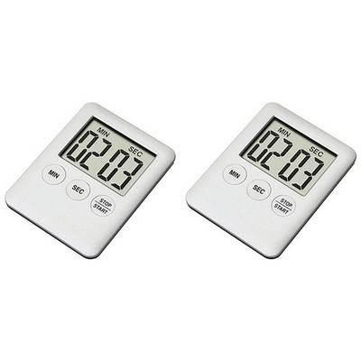 2X LED Digital Kitchen Electronic Timer Countdown Medikationserinnerung Kit6350