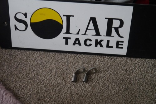 SOLAR TACKLE EDELSTAHL HOCKEYSCHLÄGER KURZ X2 GEBRAUCHT GROBES ANGELGERÄT