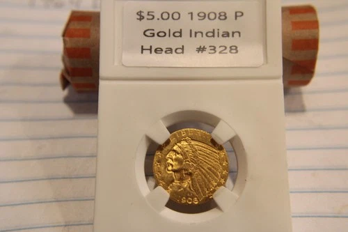 1908p Indian Head Gold Half Eagle Nice Coin