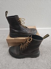 Dr. Martens - Combs Leather Dark Brown Boots - Men's US Size 9 - 26006207