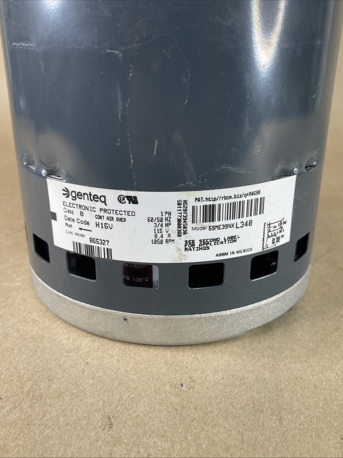 Genteq Endura X13 HW14  115VAC  3/4 HP 5SME39NX (M7)