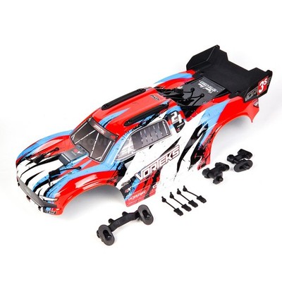 ARRMA Vorteks 3S BLX 4x4 Mega 4x2 Karosserie rot blau Aufkleber Halterungen Flügel 402319