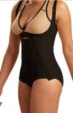 Marena Recovery SFBHA Panty-Length Girdle with High-Back Large Black Closures