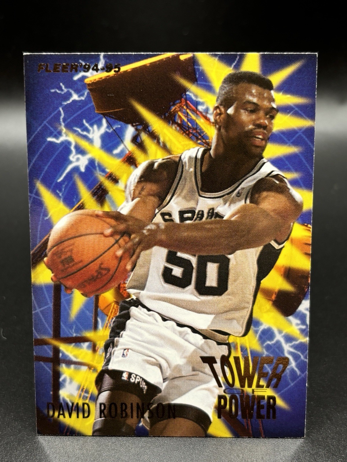 1994-95 Fleer Tower of Power #9 DAVID ROBINSON Insert Spurs HOF *FREE SHIPPING*