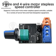 DC12V PWM Server Fan Governor 3wire 4wire Motor Stepless Speed Controller Switch