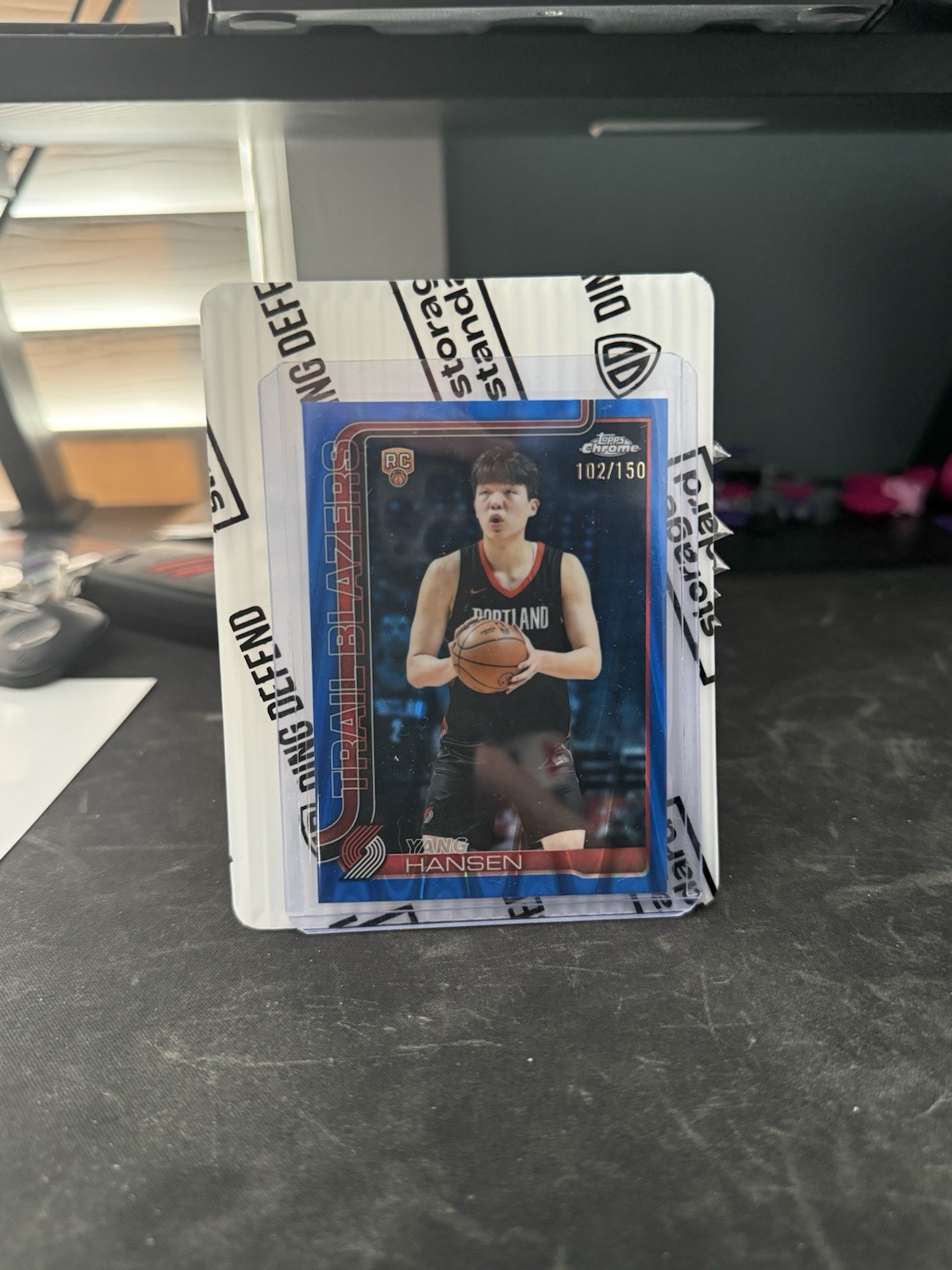 2025-26 Topps Chrome Yang Hansen #266 RC Rookie Blue Ray wave  Refractor /150