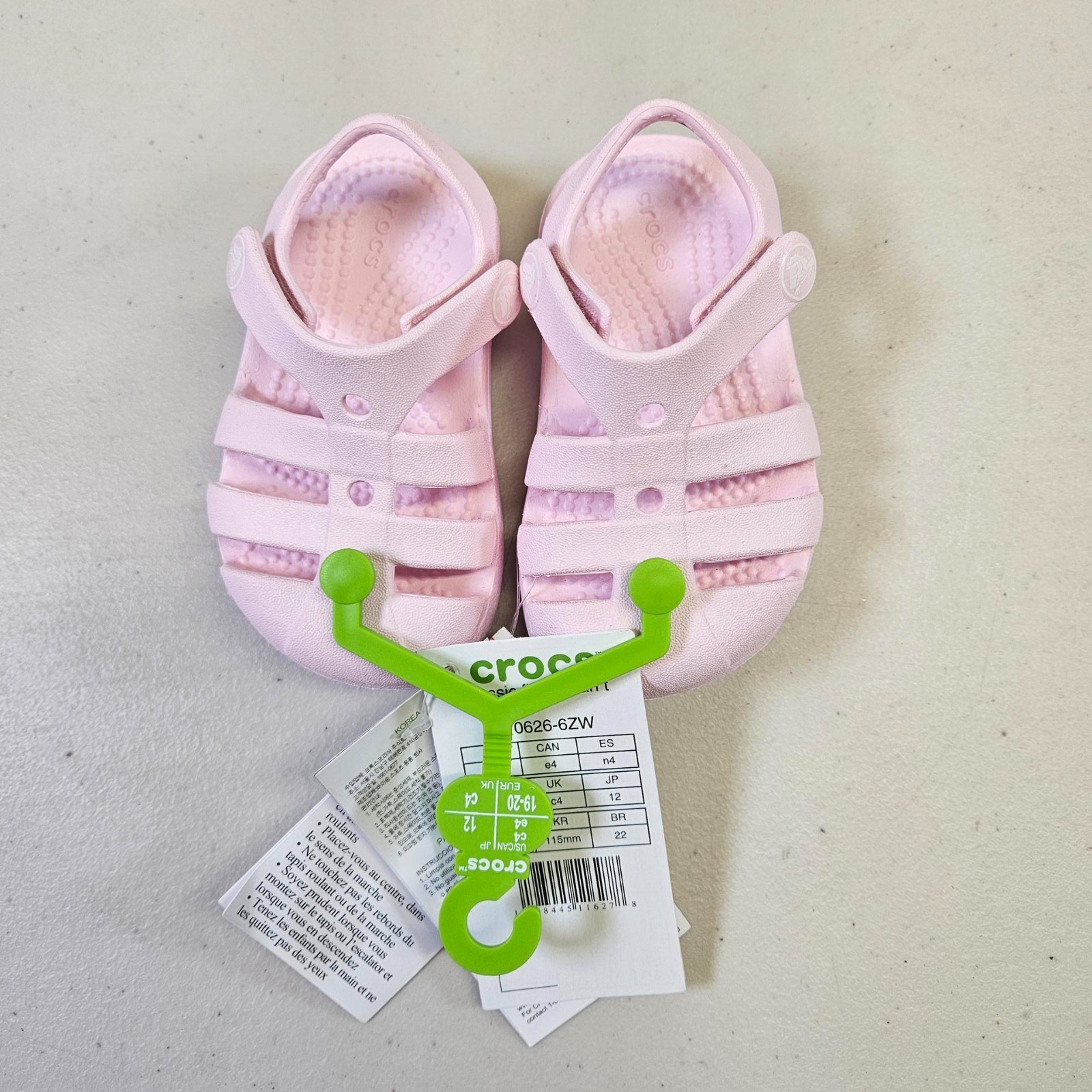 Crocs Classic Fisherman Sandals Toddler Pink UK C4 EU 19 20 Kids Shoes image 2