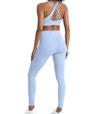 2 Piece Light Blue Workout Sets for women, High Waist Leggings and Sports Bra...