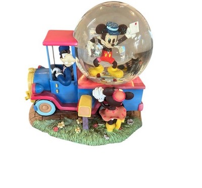 DISNEY MICKEY MINNIE GOOFY PLUTO MAIL TRUCK SNOW GLOBE MUSIC Valentines Day