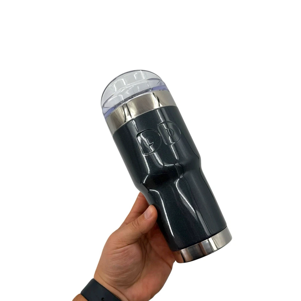 RARE Dunkin Donuts 24oz Tumbler Gray Travel Mug Stainless Steel Limited Edition - Image 2 of 4