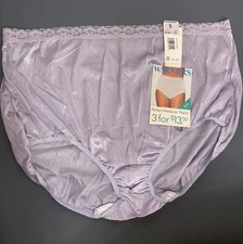 Vintage Warner's Perfect Measure Panties Briefs Size 9/XXL Lavender 55196 New
