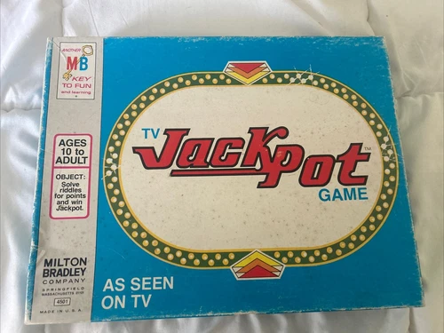 Vintage Milton Bradley 1974 : Jackpot Board Game #4501 VTG