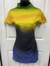 Super Cute Mini Dress Size S Short Sleeves Summer High Neck Mint Condition