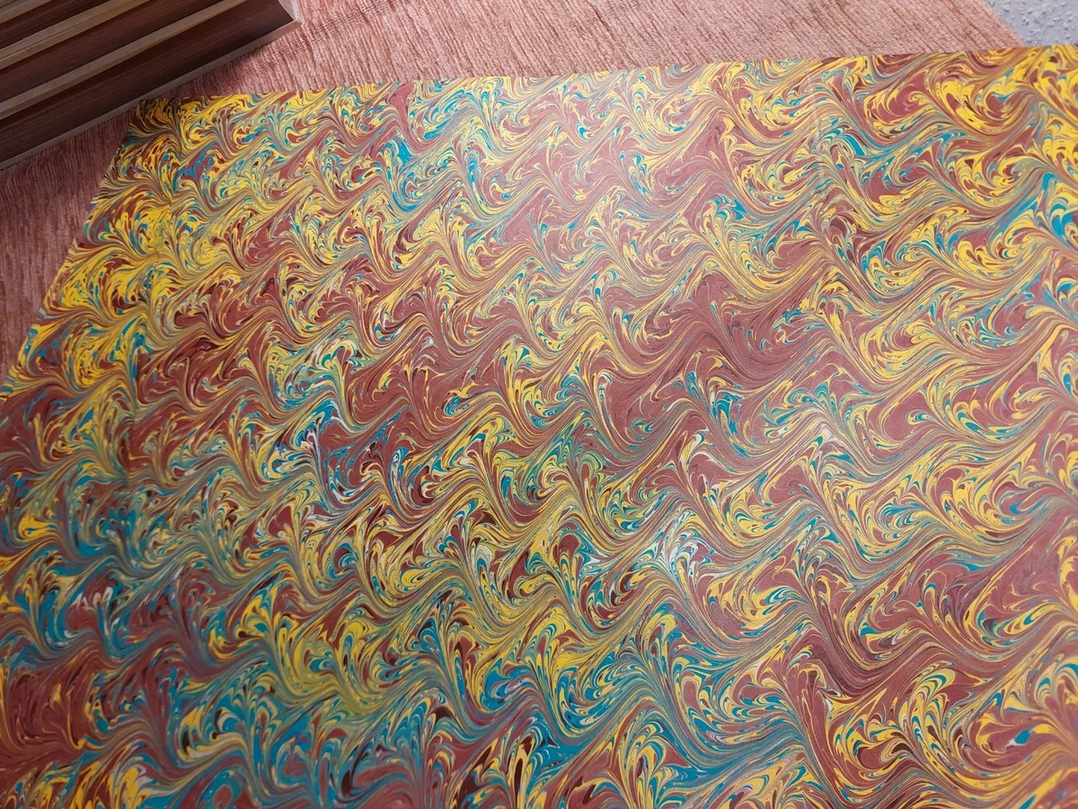 Schönes HAND MARMORPAPIER H225 Buchbinder Buchbinderei BOOKBINDING Buchbinden