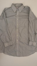 Brooks Brothers 346 Non-Iron Cotton Blue/White Check Shirt 17-2/3 34/35