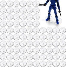 100 Pcs Action Figure Stand for Most 6 Inch Clear Plastic Display Feet Holder wi