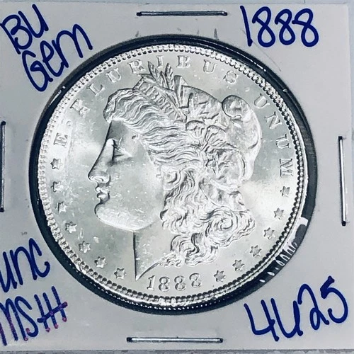 1888 BU UNCIRCULATED MORGAN SILVER DOLLAR AUTHENIC U.S.MINT FREE SHIPPING 4625