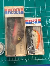 Leurre Rebel Double Deep Wee R – Bleu Brillant, Vintage, Rare, à Manivelle