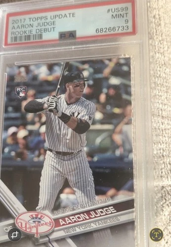 2017 Topps Update Series Aaron Judge Rookie Debut US99 PSA 9 Yankees Batting