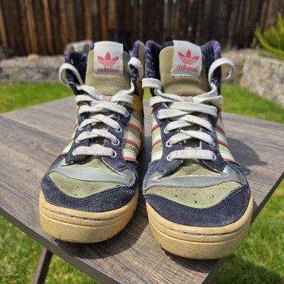 Adidas Rivalry Women s 7 Hi Top Sneakers Suede Leather Basketball Shoes G96548