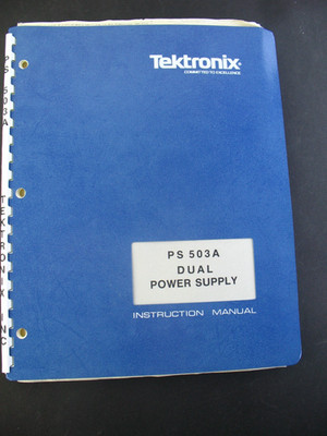Instruction Manual, Gebrauchsanleitung  PS 503A Tektronix  POWER SUPPLY