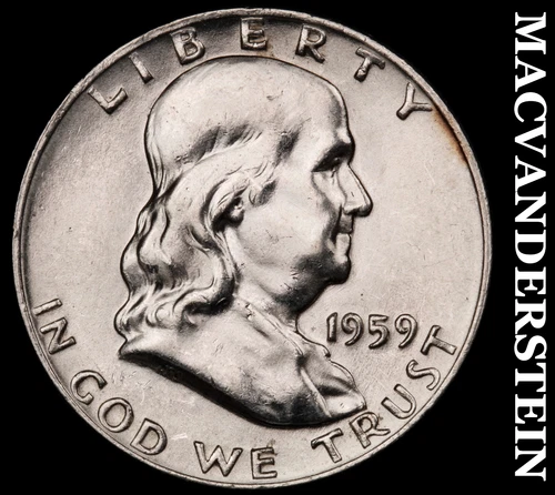 1959-D Franklin Half Dollar- Silver- Choice Gem Brilliant Uncirculated #i9433