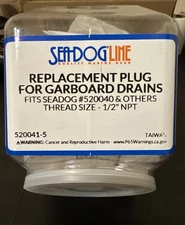 Sea-Dog Garboard Plugs Display #520041-5, 30 count, 1/2  inch NPT