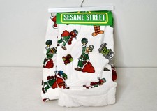 Sesame Street Christmas Decorative Throw Blanket Faux Fur 50" X 60" New