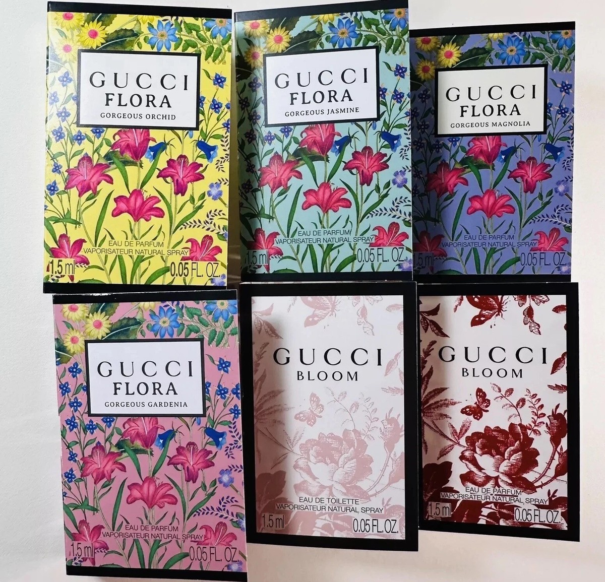 Gucci Flora & Bloom Perfume Sample 6pc Set! 💝 Gorgeous Gucci