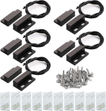 5Pcs Recessed Wired Security Window Gate Contact Sensor Alarm Magnetic Reed Swit