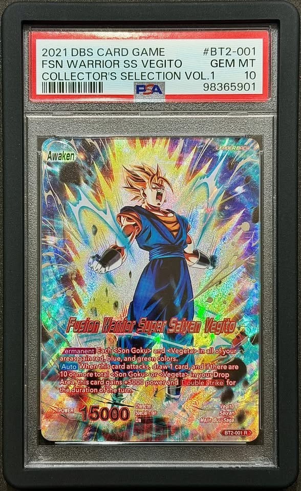 2021 Dragon Ball Super Fusion Warrior Super Saiyan Vegito BT2-001 PSA 10