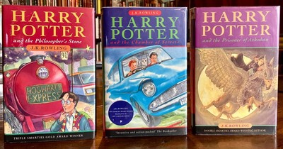 HARRY POTTER COLLECTION First 3 x Books EARLY EDITIONS BY J K ROWLING + JACKETS
