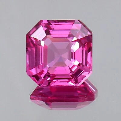 AAA Klasse 11 MM Natürlich Ceylon Rosa Saphir Lose Asscher Schnitt Edelstein - Bild 1 von 4