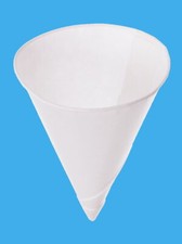 5000 Bio Spitzbecher Wasserbecher Watercones Bagasse/Zuckerrohr wei&szlig; 4,5oz 133ml
