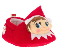 Elf on the Shelf Infant Slippers Sz 5 18 month Plush Baby Booties Christmas