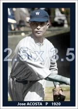 Jose Acosta - 1920 Washington Senators - choose a style - colorized print