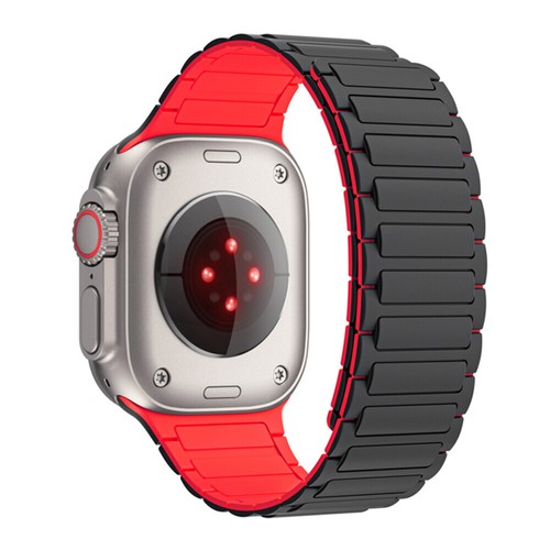 Magnetyczny pasek sportowy do Apple Watch Ultra 2 10 9 8 7 6 5 38-49MM silikonowy pasek - Zdjęcie 15 z 40