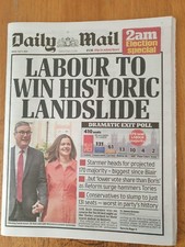 Daily Mail 5th Jul 2024, 2am Edition: Labour Landslide Election Victory Expected
